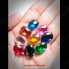 Set 9 Color Oval Naga-eye 100% Authentic Real Gemstone Thai Amulet Size S