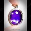 Violet Oval Naga-eye + Pandents Thai Holy Amulet Gemstone 100% Real Size M