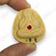 PidTa Lp Chuen BE.2545 YELLOW Closed-Eye 3-Takrud Red Gem Thai Amulet Protection