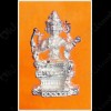 THAI AMULET LARGE PROME 4 FACE SILVER PLATE LIFE SUCCESSFULY LP KEY 2549