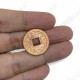 Mini Zodiac Coin Copper Red Lp Key BE.2553 Thai Amulet Super Wealthy Rich Lucky