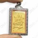 GOLD Ganesha + 4faces Phome Kruba Kritsana BE.2555 Thai Amulet Charming Success