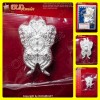 THAI AMULET BUTTERFLY CHARMING SILVER SAND PLATED SMALL KB KRITSANA 2012