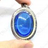 Blue Oval Naga-eye Pendents Thai Holy Amulet Gemstone 100% Natural Stone Large