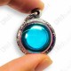 Blue Round Naga-eye Thai Holy Real Amulet Gemstone 100% Authentic Size-M