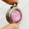 Pink Round Naga-eye Thai Holy Real Amulet Gemstone 100% Authentic Size-M