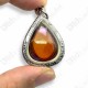 Naga-eye ORANGE Pear Holy LekLai Thai Amulet Gemstone Real Natural 100%Authentic