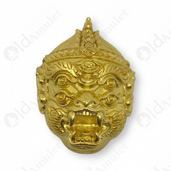 SiHuHaTa Hanuman Face 4ears5eyes GOLD-PLATED KB Subin 2556 Thai Amulet Gambling