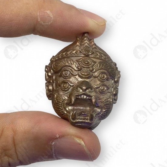 SiHuHaTa Hanuman Face 4ears5eyes BRONZE-MIXED KB Subin 2556 Thai Amulet Gambling