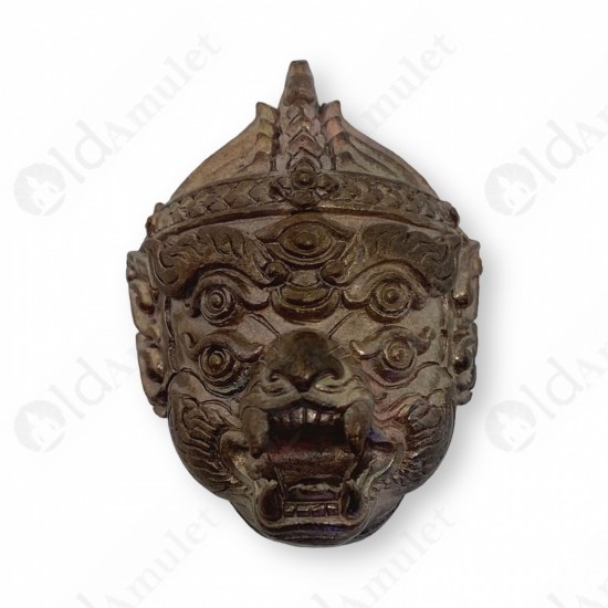 SiHuHaTa Hanuman Face 4ears5eyes BRONZE-MIXED KB Subin 2556 Thai Amulet Gambling