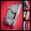 Thai Amulet Black Pig 3Takrud Lucky Wealth Bronze Lp Phard BE.2551