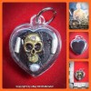 THAI AMULET WAX HAU JAI HEART GOLD SKULL WATERPROOF LP AJAN O 2556