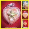 THAI AMULET WAX HAU JAI HEART GOLD STAR WATERPROOF LP AJAN O 2556