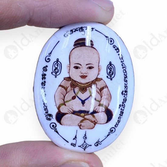 Locket Gumanthong Lp INN BE.2556 Multi Takud WHITE Thai Amulet Love Attraction