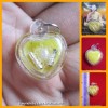 THAI AMULET HAU JAI MINI HEART LOVE ATTRACTION YELLOW WAXY AJAN O 2556