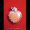 THAI AMULET HAU JAI MINI HEART LOVE ATTRACTION ORANGE WAXY AJAN O 2556