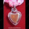 THAI AMULET HAU JAI MINI HEART LOVE ATTRACTION ORANGE WAXY AJAN O 2556