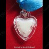 THAI AMULET HAU JAI MINI HEART LOVE ATTRACTION WHITE WAXY AJAN O 2556