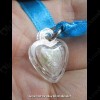 THAI AMULET HAU JAI MINI HEART LOVE ATTRACTION WHITE WAXY AJAN O 2556