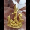 THAI AMULET GUAN YIN GOD OF LOVE RIDE DRAGON GOLD COLOR LP KEY 2556