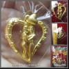 Salika Yin-Kuu-Rak Heart GOLD Pendant Lp Nen Be.2557 Thai Amulet Love Attraction