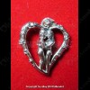 Salika Yin-Kuu-Rak Heart WHITE Pendant Lp Nen Be2557 Thai Amulet Love Attraction