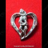 Salika Yin-Kuu-Rak Heart WHITE Pendant Lp Nen Be2557 Thai Amulet Love Attraction