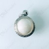 Round White Cave Pearl Thai Amulet Buddha Relics ARAHANT Stone Size-Small