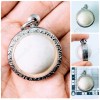 Round White Cave Pearl Thai Amulet Buddha Relics ARAHANT Stone Size-Large