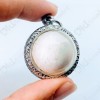 Round White Cave Pearl Thai Amulet Buddha Relics ARAHANT Stone Size-Large