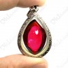 Naga-eye Rugby RED Pendant Leklai Gemstone Thai Amulet Wealthy Lucky Success