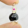 BLACK Ball Naga-eye Thai Amulet Leklai Keaw Pendant 925-silver Jewelry