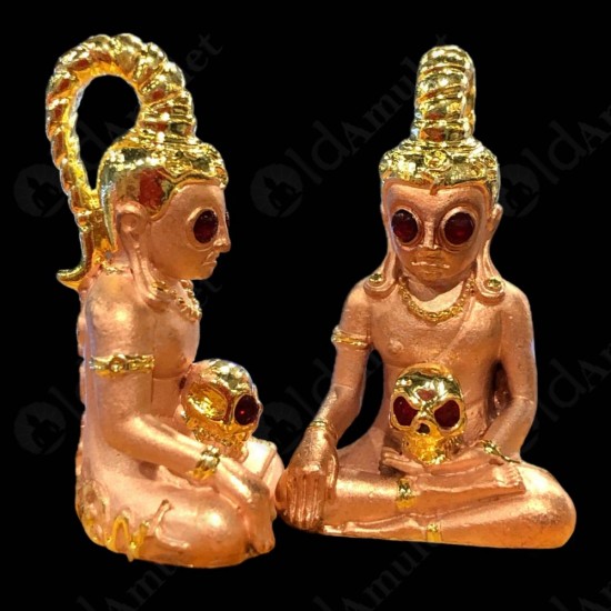 Thai Amulet Ngang MaHaVeeRo Charming Love Sex Pink-Gold Lp Amnard Be.2565