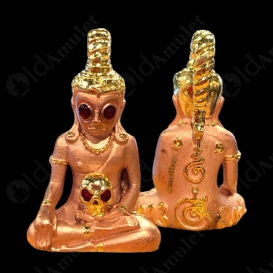 Thai Amulet Ngang MaHaVeeRo Charming Love Sex Pink-Gold Lp Amnard Be.2565