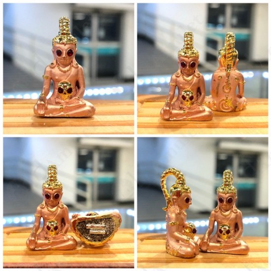 Thai Amulet Ngang MaHaVeeRo Charming Love Sex Pink-Gold Lp Amnard Be.2565