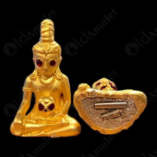 Thai Amulet Ngang MaHaVeeRo Charming Love Sex SATIN-GOLD Lp Amnard Be.2565