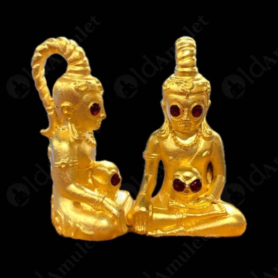 Thai Amulet Ngang MaHaVeeRo Charming Love Sex SATIN-GOLD Lp Amnard Be.2565