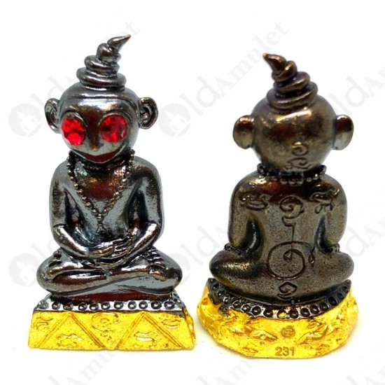 Thai amulet Ngang Charming Love SEX BRASS-BLACK Kuba Dej Lampang BE.2566