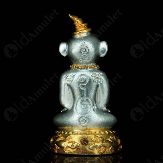 Thai amulet Ngang Charming Love SEX SILVER-GOLD Kuba Dej Lampang BE.2566