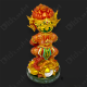 7Inch SiHuHaTa 4ears5eyes Statue Thai Amulet BODY-RED KRUBA KOMFUN BE.2566