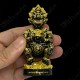 SiHuHaTa 4ears5eyes 4Inch Thai Amulet BRONZE BLACK-GOLD KRUBA KOMFUN BE.2566