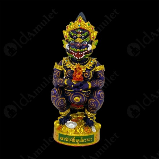 SiHuHaTa 4ears5eyes 4Inch Bucha Thai Amulet BODY-VIOLET KRUBA KOMFUN BE.2566