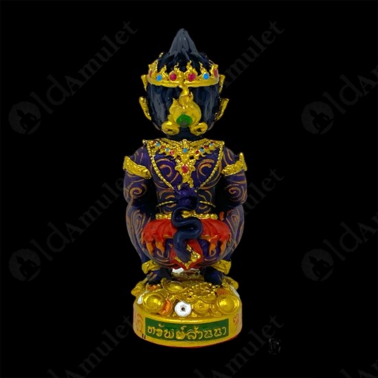 SiHuHaTa 4ears5eyes 4Inch Bucha Thai Amulet BODY-VIOLET KRUBA KOMFUN BE.2566