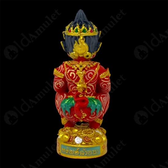 SiHuHaTa 4ears5eyes 4Inch Bucha Thai Amulet BODY-RED KRUBA KOMFUN BE.2566