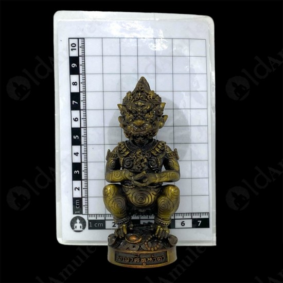 SiHuHaTa 4ears5eyes 4Inch Thai Amulet Bronze Black-bronze KRUBA KOMFUN BE.2566