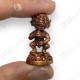 3CM SiHuHaTa 4ears5eyes Mini Statue Copper Red Thai Amulet Kruba Komfun BE.2562