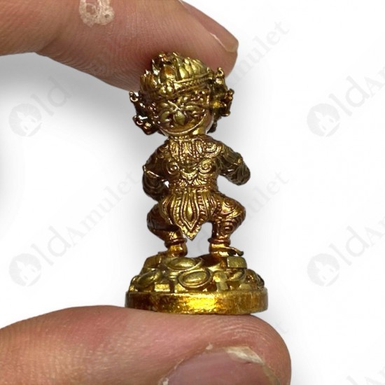 3CM SiHuHaTa 4ears5eyes Mini Statue Bronze Mix Thai Amulet Kruba Komfun BE.2562