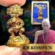 3CM SiHuHaTa 4ears5eyes Mini Statue Bronze Mix Thai Amulet Kruba Komfun BE.2562