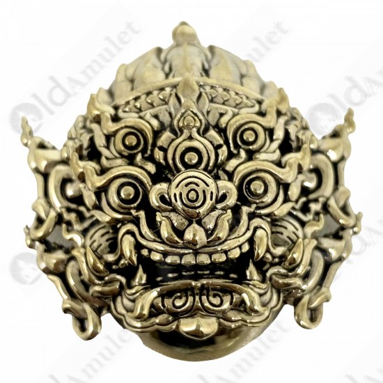 SiHuHaTa Face Mask 4ears5eyes Bronze Mixed Thai Amulet Kruba Komfun BE.2562