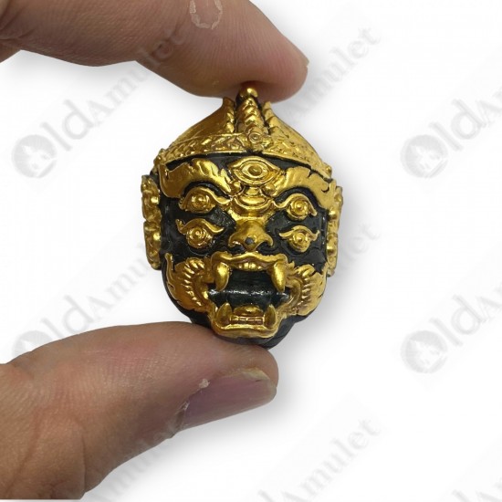 SiHuHaTa Hanuman Face 4ears5eyes GOLD-LEAF KB Subin 2556 Thai Amulet Gambling